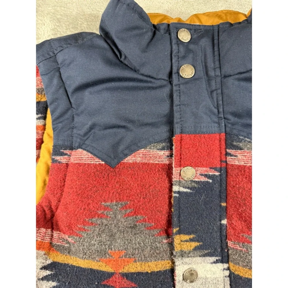 Cinch Vest Youth Boys L 12 Aztec Western Puffer Snap Front Ranch